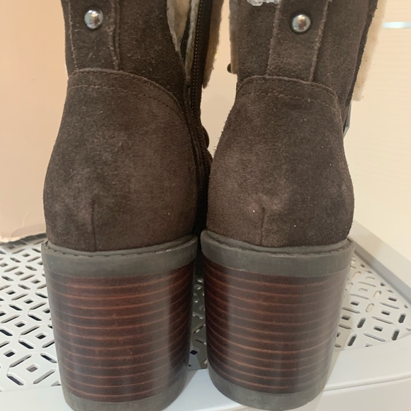 NWT Marc Fisher Brown Suede Lace-Up Boots size 9.5 - Picture 7 of 16